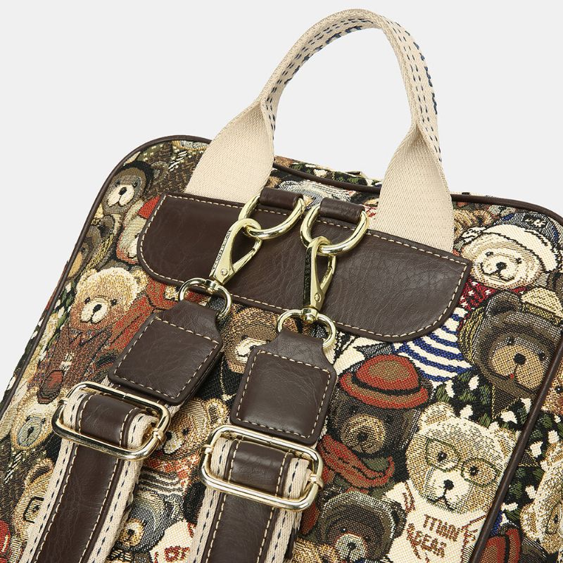 Mochila De Gran Capacidad Con Diseño De Oso Para Mujer