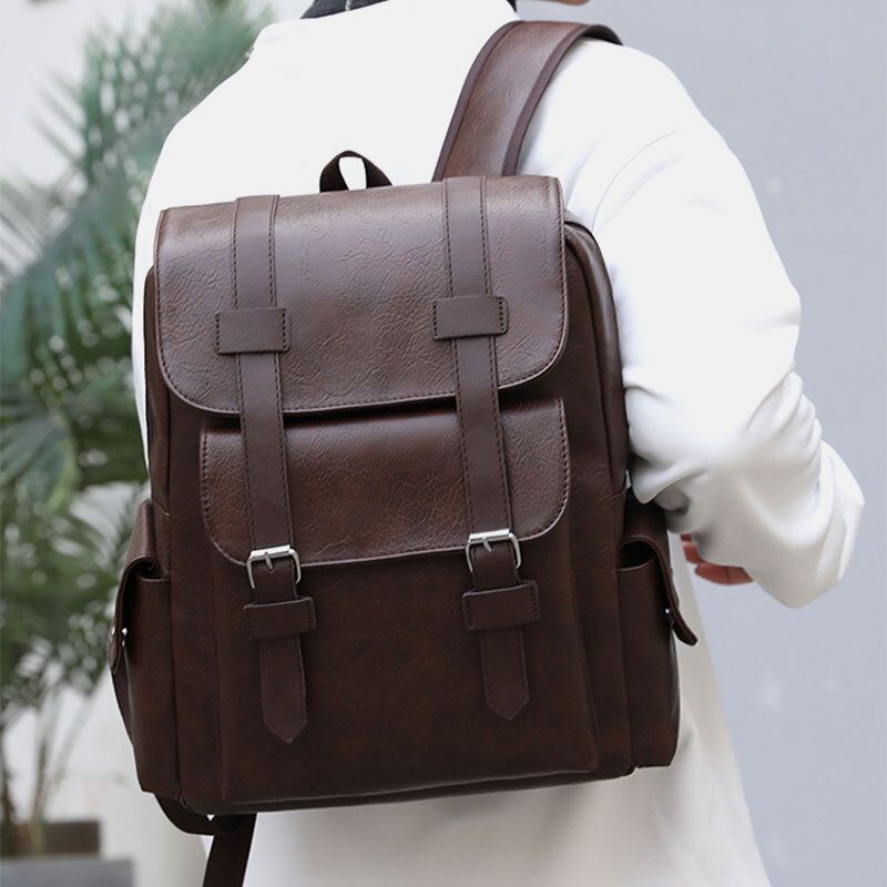 Mochila De Gran Capacidad Para Portátil De 14 Pulgadas Vintage Para Hombre