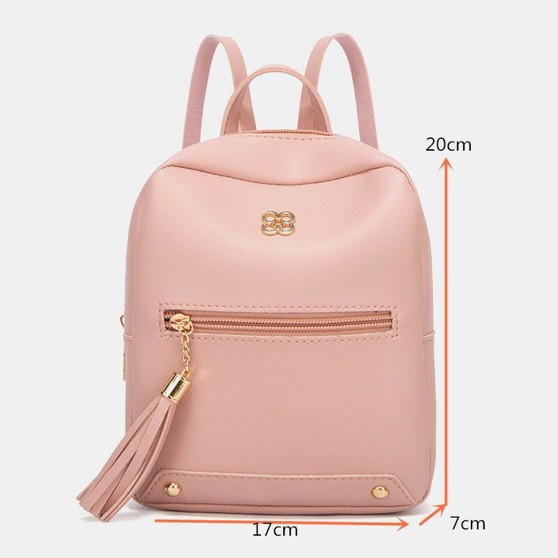 Mochila De Gran Capacidad De Peso Ligero De Color Puro De Moda Para Mujer