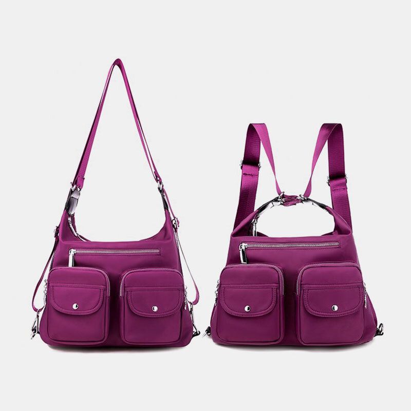 Mochila Impermeable Con Múltiples Bolsillos Y Multibolsillos Para Mujer