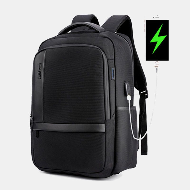 Mochila Impermeable De Gran Capacidad Para Hombres Con Puerto De Carga Usb Y Puerto De Audio