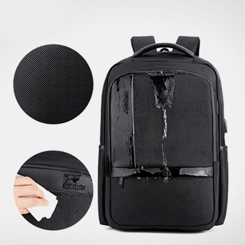 Mochila Impermeable De Gran Capacidad Para Hombres Con Puerto De Carga Usb Y Puerto De Audio