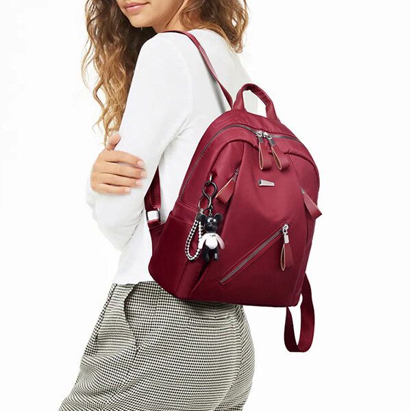 Mochila Impermeable Oxford De Gran Capacidad Informal Para Mujer Bolso De Hombro Multifunción