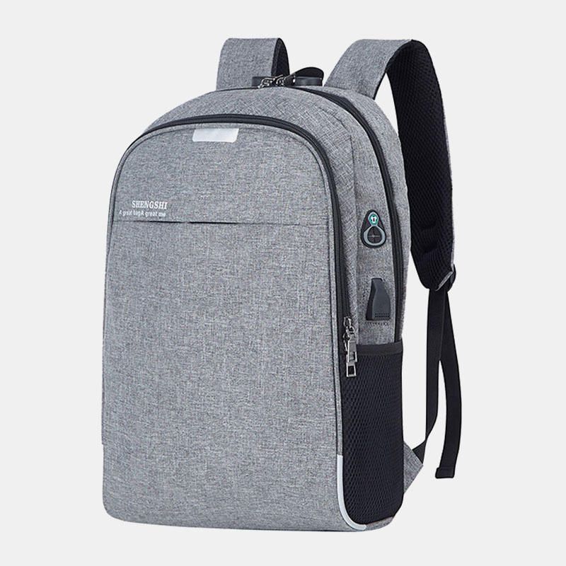 Mochila Informal Antirrobo Usb De Gran Capacidad Para Hombres Bolsa De Viaje Al Aire Libre