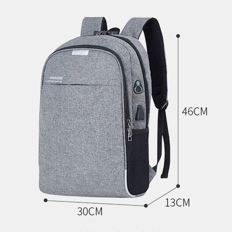 Mochila Informal Antirrobo Usb De Gran Capacidad Para Hombres Bolsa De Viaje Al Aire Libre