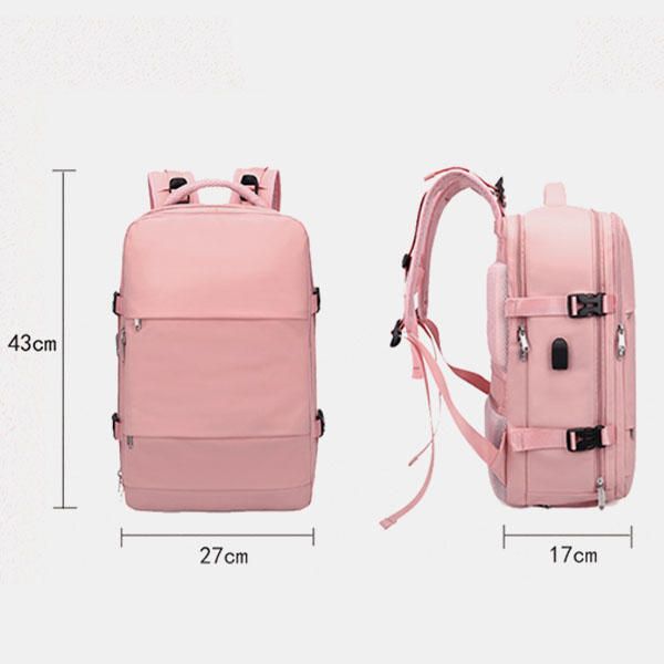 Mochila Informal Impermeable Multifunción De Nailon De Gran Capacidad Para Mujer