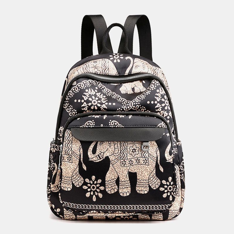 Mochila Informal Para Mujer Bolsa De Viaje Bolsa Con Estampado De Flores De Animales