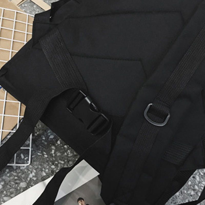 Mochila Ligera De Moda Para Hombre Cinturón Súper Reflectante Bolso De Estudiante De Gran Capacidad Informal Con Herramientas