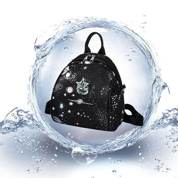 Mochila Ligera De Nailon Con Diseño De Galaxia Para Mujer