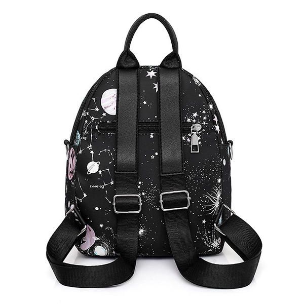 Mochila Ligera De Nailon Con Diseño De Galaxia Para Mujer