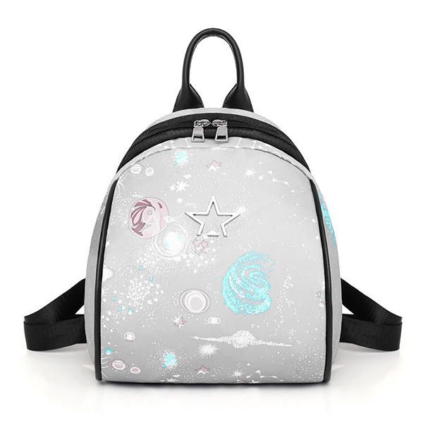 Mochila Ligera De Nailon Con Diseño De Galaxia Para Mujer