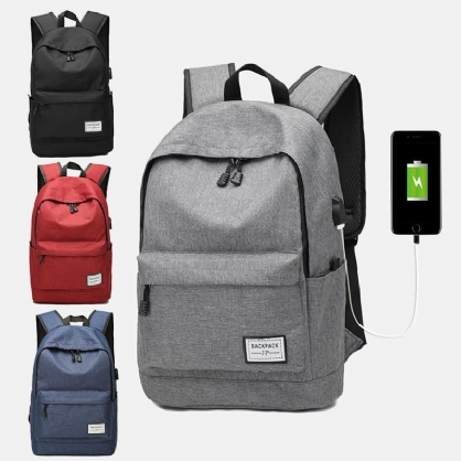 Mochila Ligera Oxford Usb Multicapa Impermeable De Gran Capacidad Para Hombres Bolsa Para Exteriores