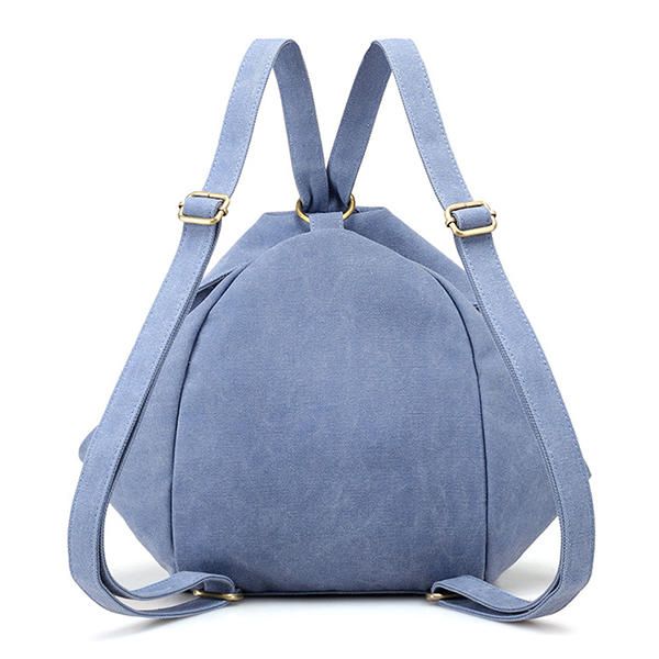 Mochila De Lona Multifunción Para Mujer Bolsos De Hombro Vintage Mochila Escolar Para Estudiantes