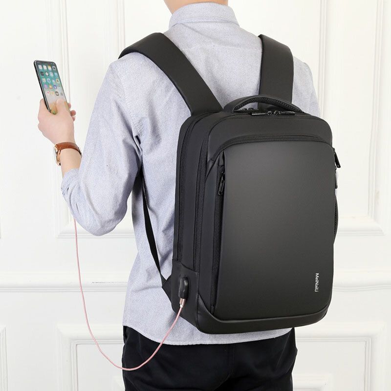 Mochila Loptop Multifuncional De Gran Capacidad Para Hombres Con Puerto De Carga Usb