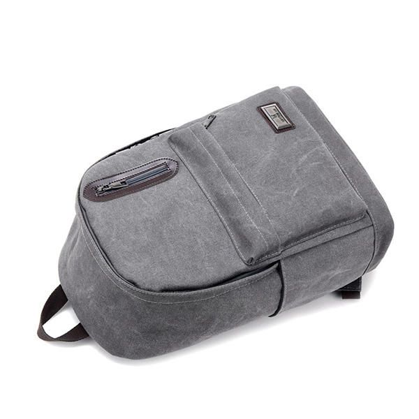 Mochila De Moda Para Hombre Mochila Ligera Informal De Lona Con Puerto De Carga Usb Externo