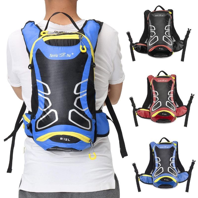 Mochila De Motocicleta Transpirable Multifunción 12l Bolsa De Montar De Nailon Impermeable