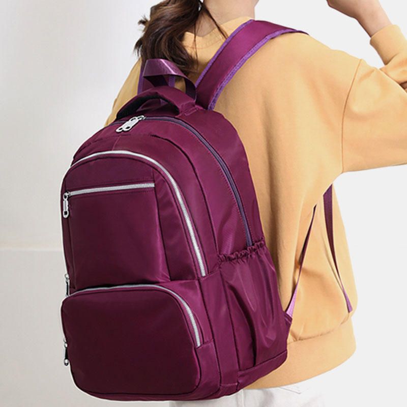 Mochila Multibolsillos Impermeable De Gran Capacidad Para Mujer