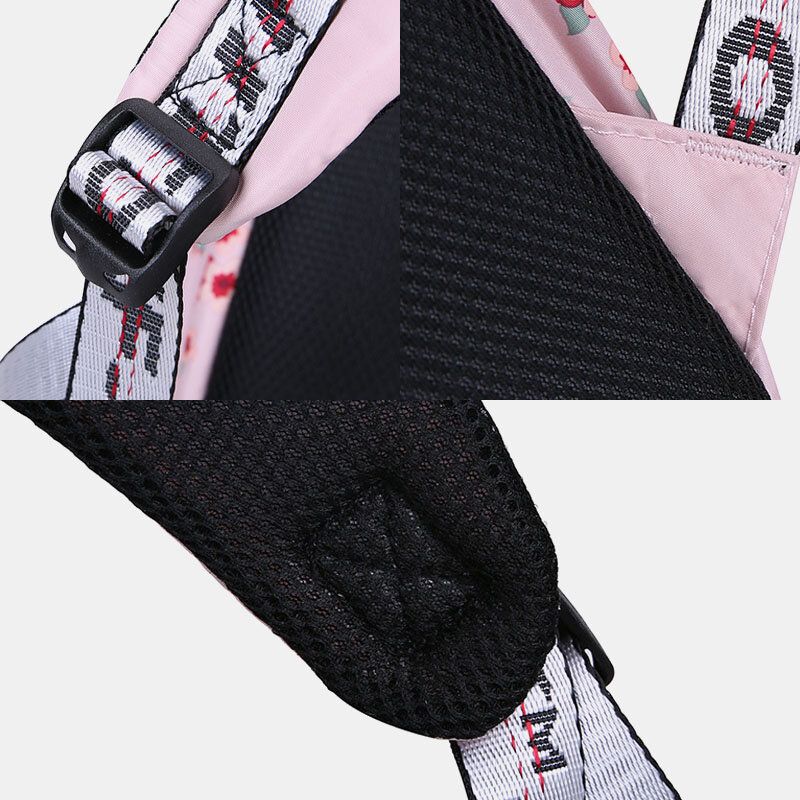 Mochila Multifunción Antirrobo Con Estampado De Bolas Mullidas Para Mujer