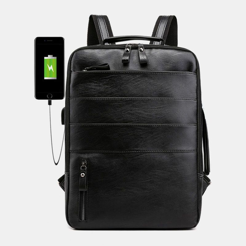 Mochila Multifuncional De Gran Capacidad Para Computadora Portátil Con Puerto De Carga Usb Para Negocios