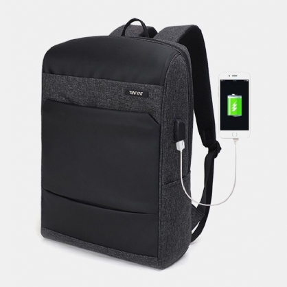 Mochila Multifuncional De Gran Capacidad Para Hombres Con Puerto De Carga Usb