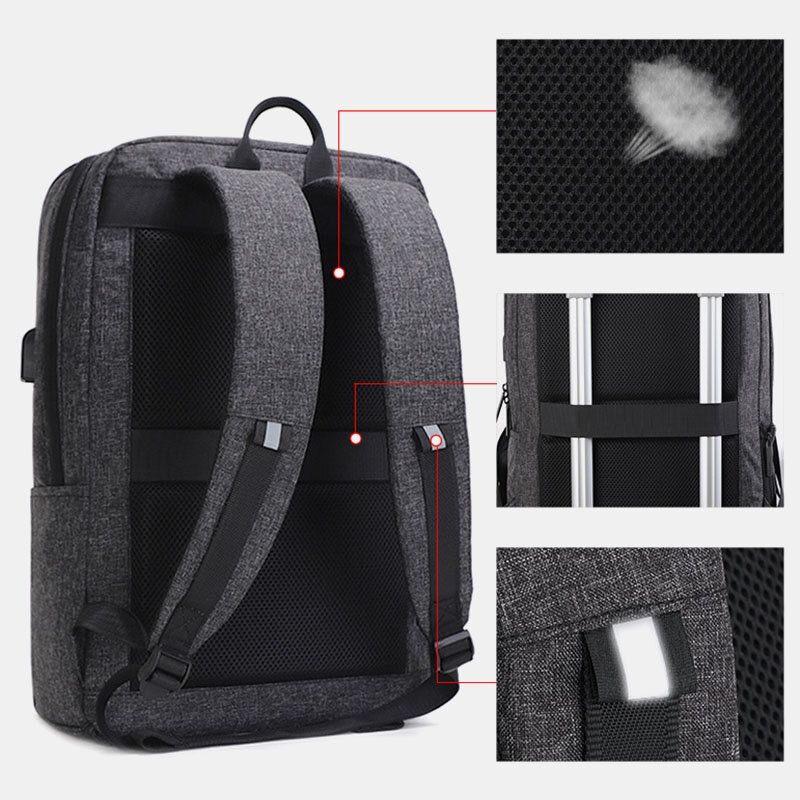 Mochila Multifuncional De Gran Capacidad Para Hombres Con Puerto De Carga Usb