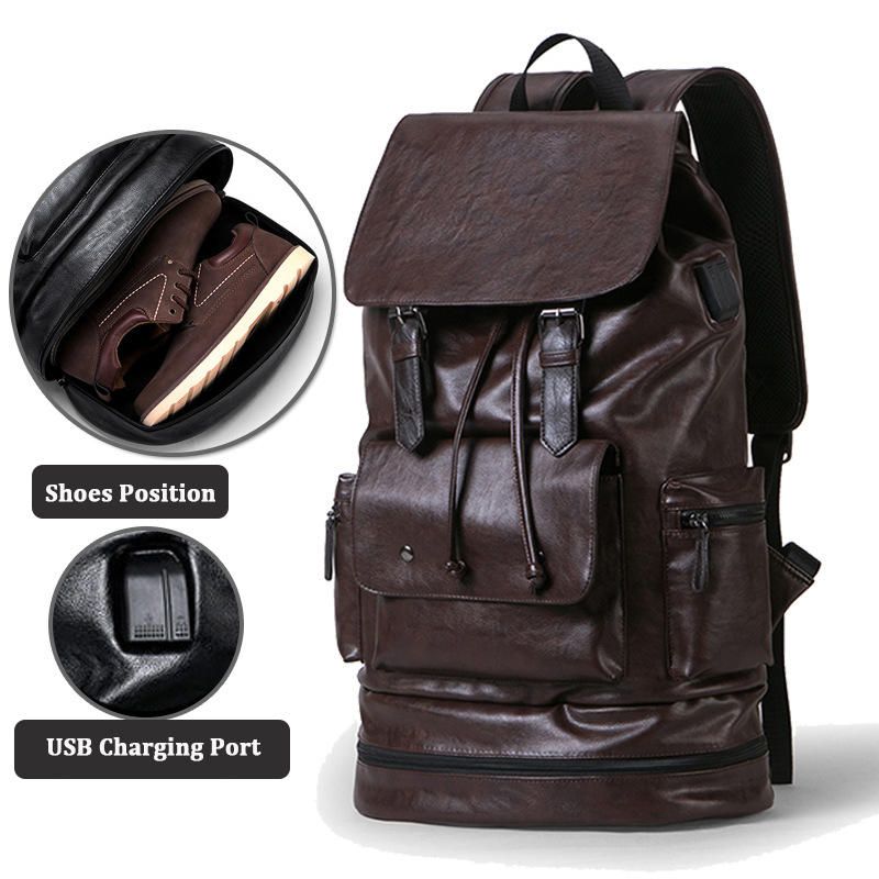 Mochila De Múltiples Posiciones Multifuncional Multifuncional Informal De Ocio Para Hombres Con Puerto De Carga Usb