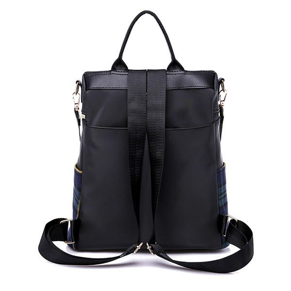 Mochila De Nailon Para Mujer Bolsa De Tableta De Ocio De Moda De Color De Contraste De Gran Capacidad