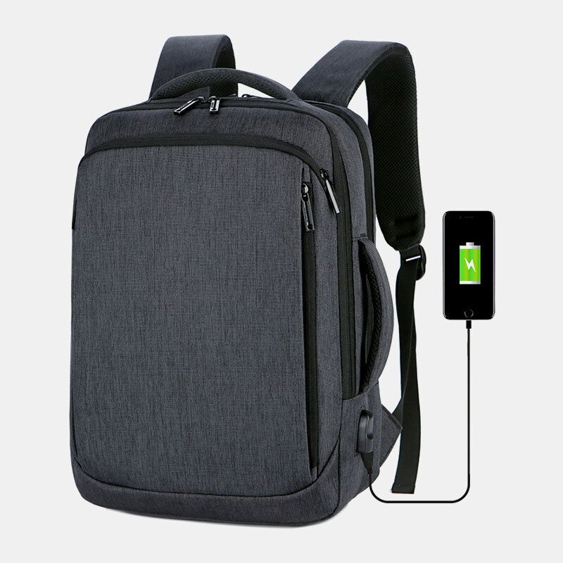 Mochila Oxford Para Hombre De 15.6 Pulgadas Con Carga Usb Para Ordenador Portátil De Negocios