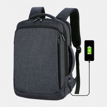 Mochila Oxford Para Hombre De 15.6 Pulgadas Con Carga Usb Para Ordenador Portátil De Negocios