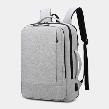 Mochila Oxford Para Hombre Con Carga Usb Y Múltiples Bolsillos Para Ordenador Portátil De Negocios