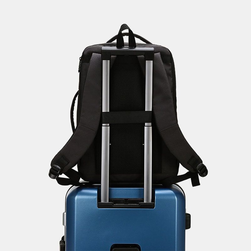 Mochila Oxford Para Hombre Con Carga Usb Y Múltiples Bolsillos Para Ordenador Portátil De Negocios