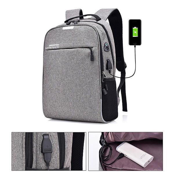 Mochila Para Portátil Con Carga Usb Antirrobo Con Bloqueo Codificado Para Hombres