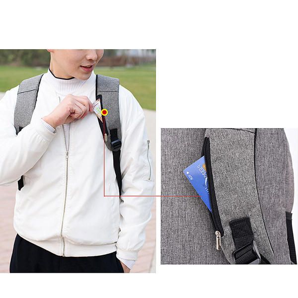 Mochila Para Portátil Con Carga Usb Antirrobo Con Bloqueo Codificado Para Hombres