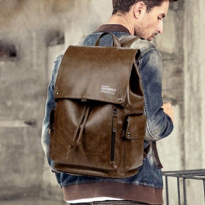 Mochila Para Portátil De Moda Multifunción Informal Sólida Para Hombres