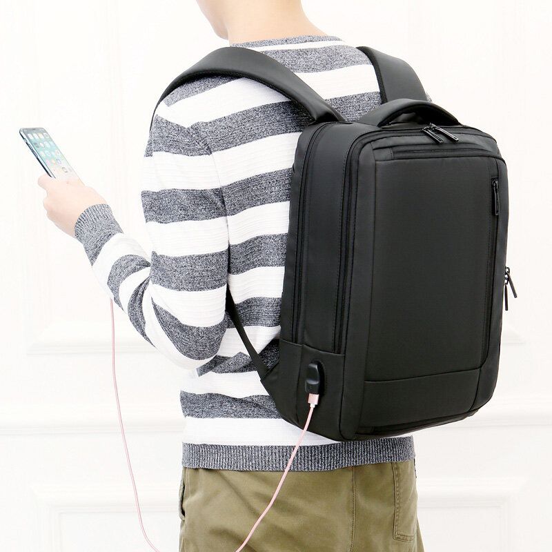 Mochila Para Portátil De Negocios Con Carga Usb De 15.6 Pulgadas Para Hombres