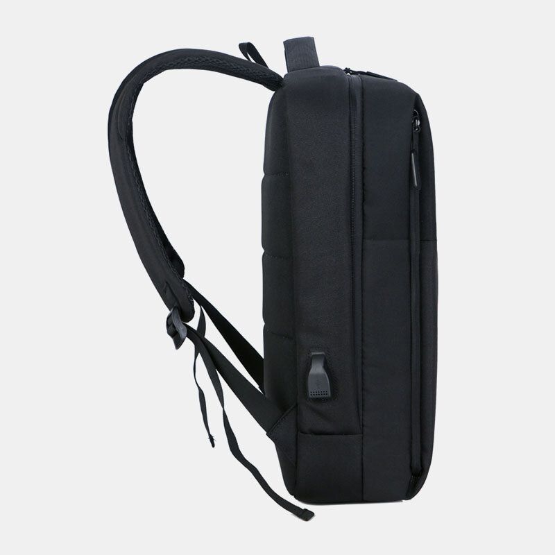 Mochila Para Portátil De Negocios De Gran Capacidad Con Carga Usb De Poliéster Para Hombres