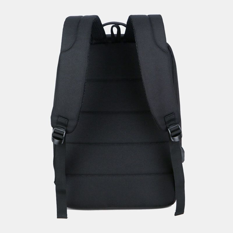 Mochila Para Portátil De Negocios De Gran Capacidad Con Carga Usb De Poliéster Para Hombres