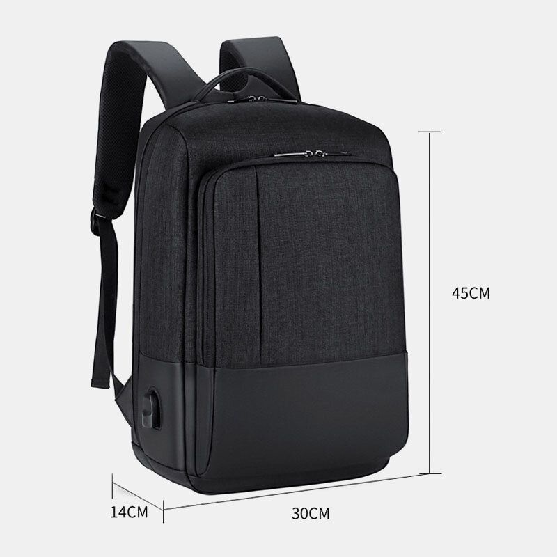 Mochila Para Portátil De Negocios Impermeable Con Carga Usb De 15.6 Pulgadas Para Hombres