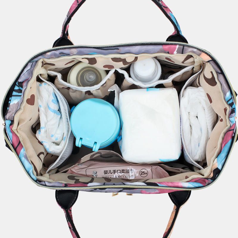 Mochila De Patchwork Informal Para Mamá Y Niños De Lona Para Mujer