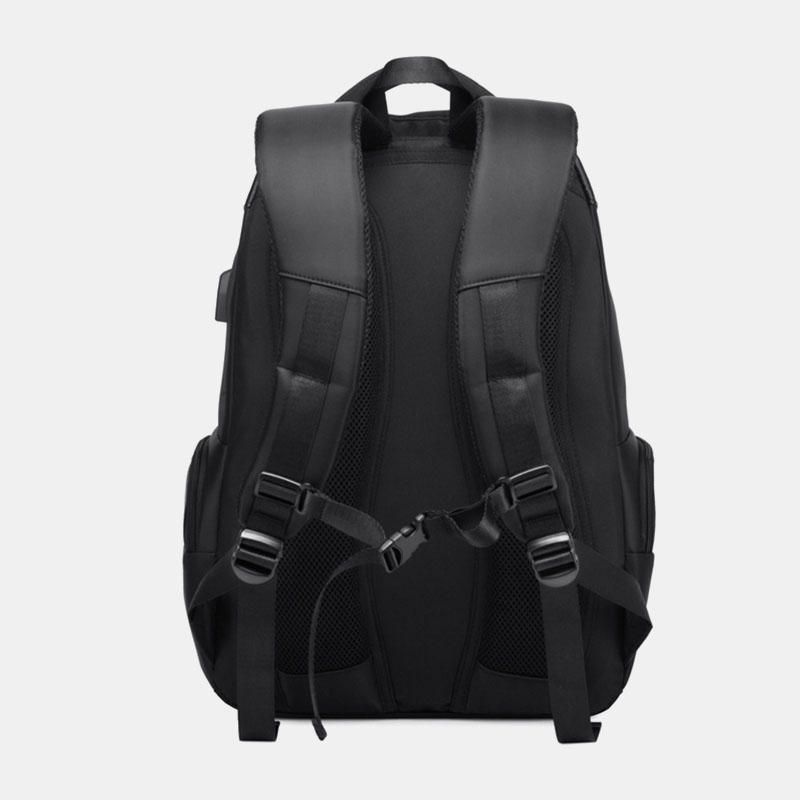 Mochila Usb Impermeable De Nailon De Gran Capacidad Para Hombre