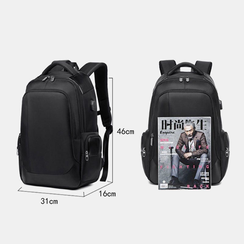 Mochila Usb Impermeable De Nailon De Gran Capacidad Para Hombre