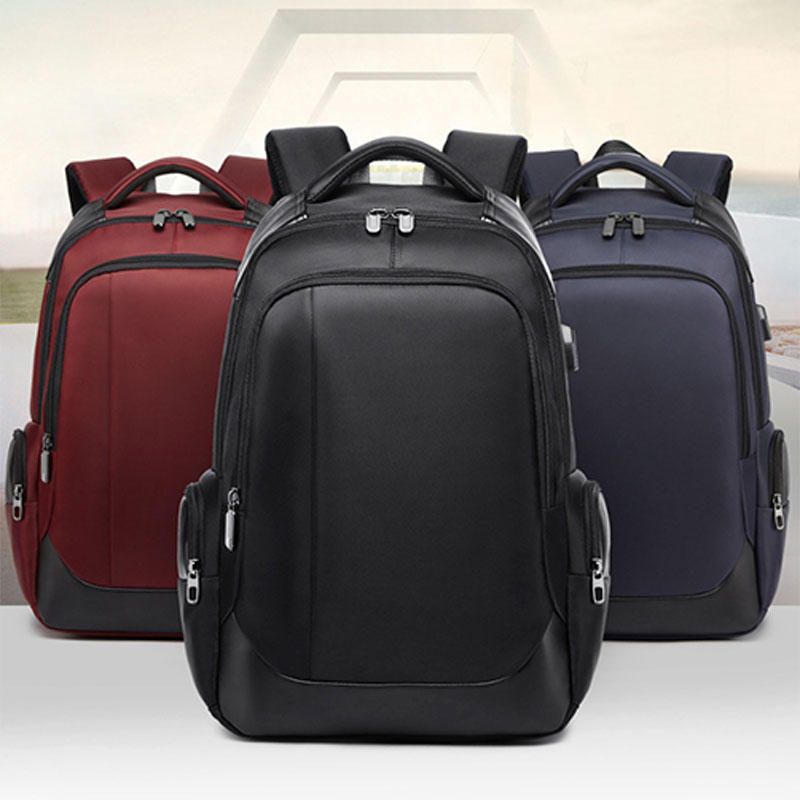 Mochila Usb Impermeable De Nailon De Gran Capacidad Para Hombre