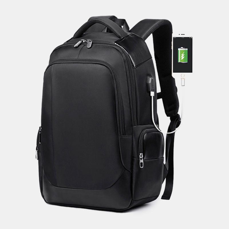 Mochila Usb Impermeable De Nailon De Gran Capacidad Para Hombre