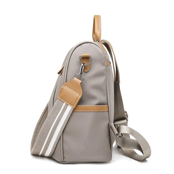 Mochila De Viaje Antirrobo De Nailon Para Mujer Bolsos De Hombro Multifunción De Ocio Sólido