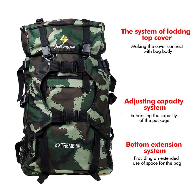 Mochila De Viaje De Camuflaje Plegable De Gran Capacidad Para Hombres