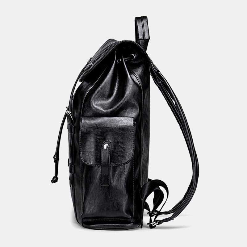 Mochila De Viaje Impermeable De Gran Capacidad De Cuero Sintético Retro Para Hombres