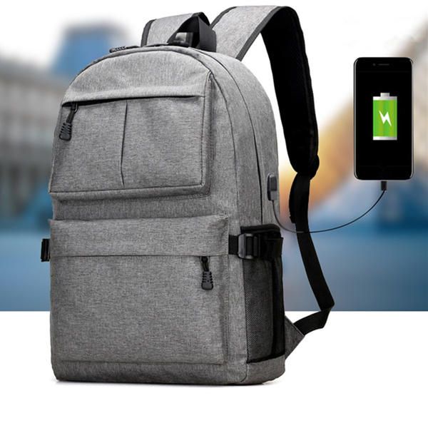 Mochila De Viaje Impermeable Para Hombre Con Puerto De Carga Usb