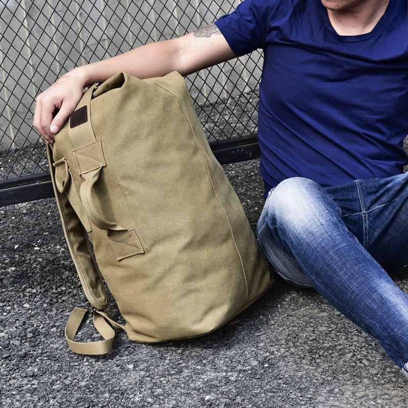 Mochila De Viaje De Lona De Gran Capacidad Para Hombres Bolsa De Viaje Al Aire Libre