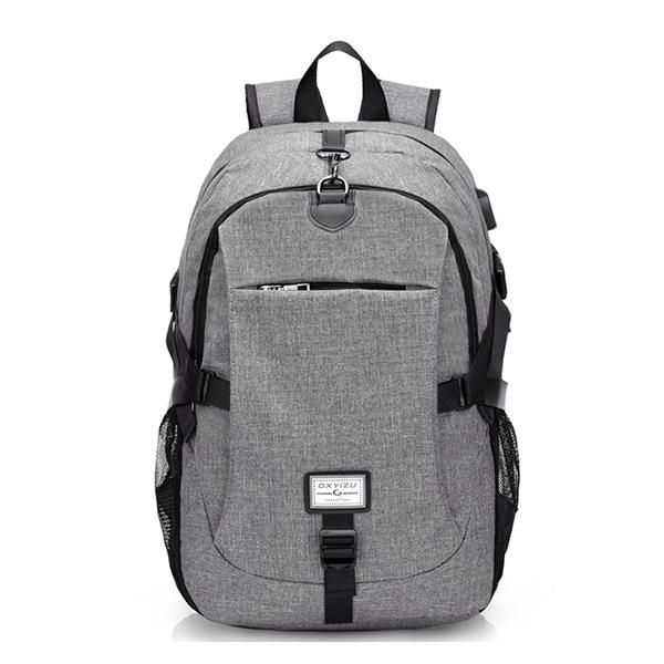 Mochila De Viaje De Nailon Para Portátil De Gran Capacidad Para Hombre Con Puerto De Carga Usb