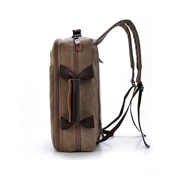 Mochila De Viaje De Ocio De Lona Para Hombre Bolso Bandolera Bolsa Para Portátil De Gran Capacidad Cartera